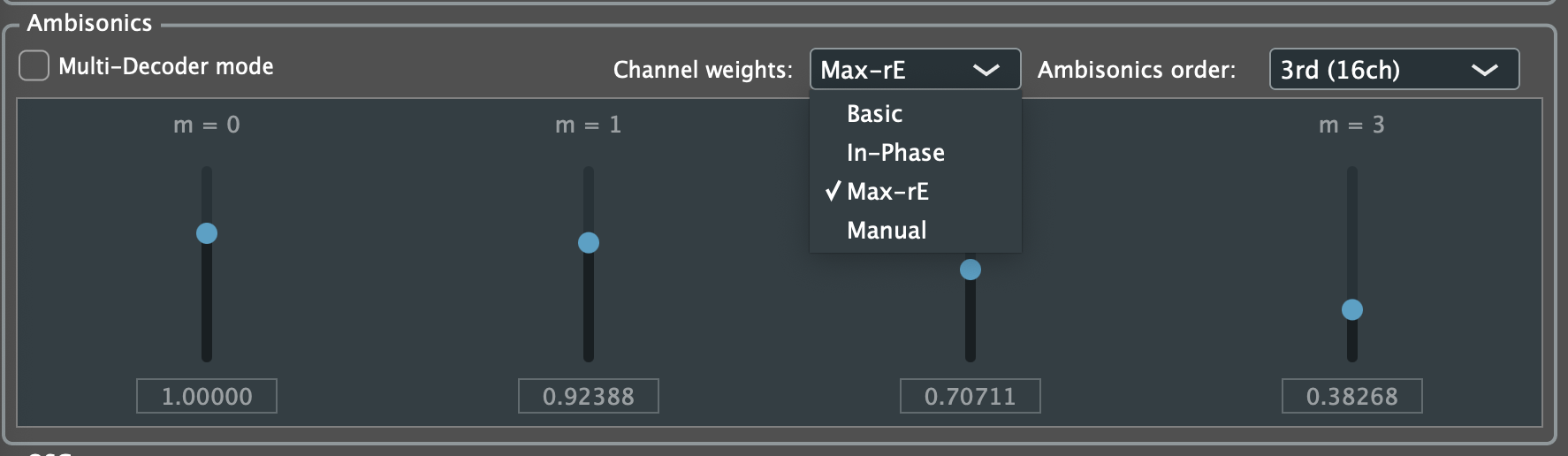 Lautsprecher-Einstellungen Detail