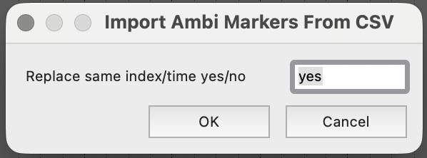 Import Ambi Markers From CSV dialog